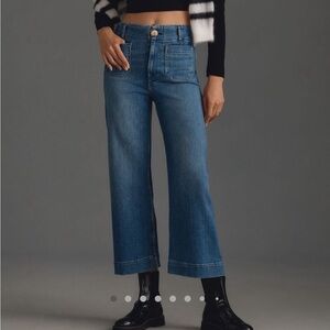 The Colette Cropped High-Rise Wide-Leg
Jeans by Maeve